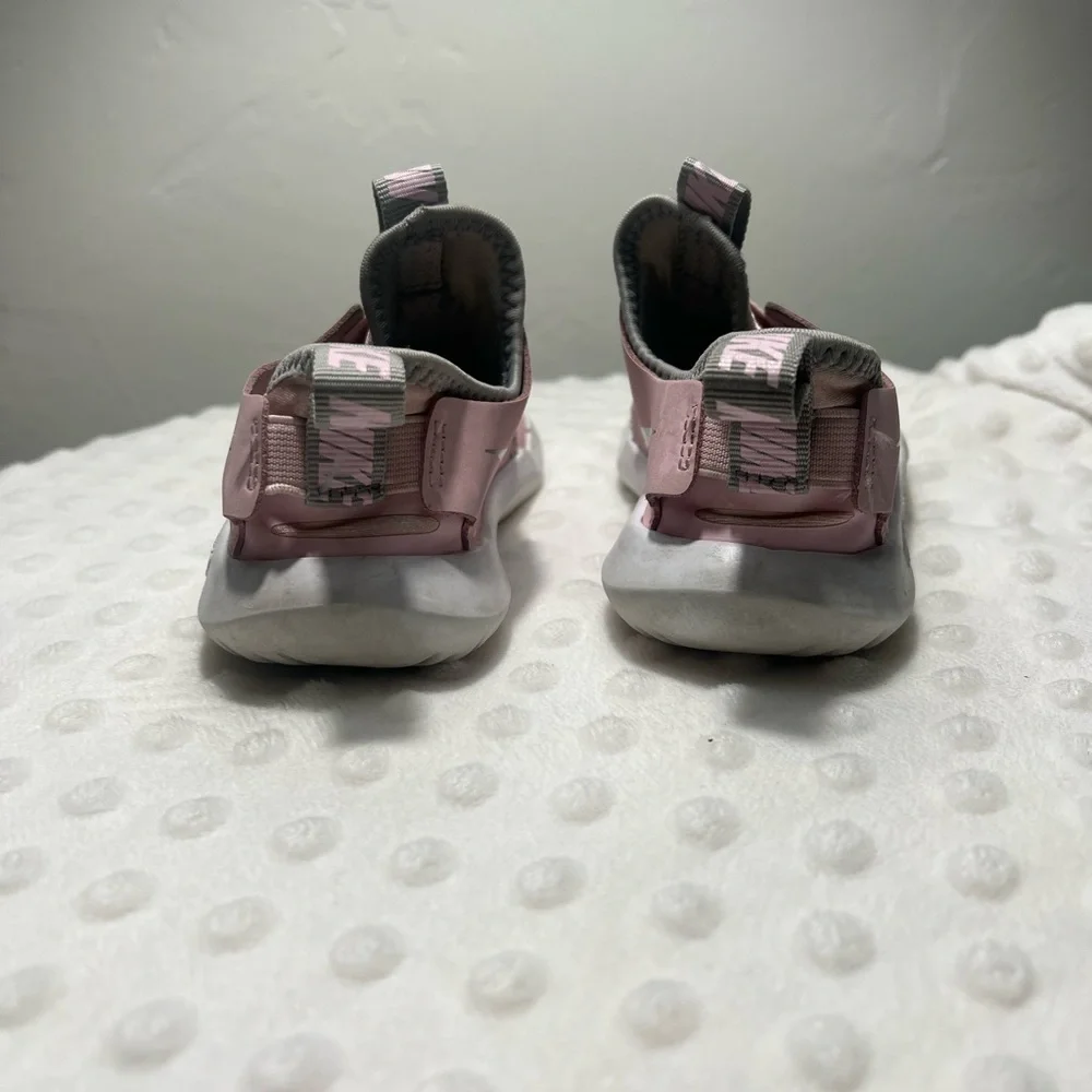 Nike Kids Pink and Gray Slip-On Sneakers